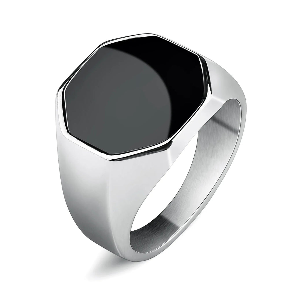 Ring im Punk Rock-Stil - 316L-Edelstahl-Signetring