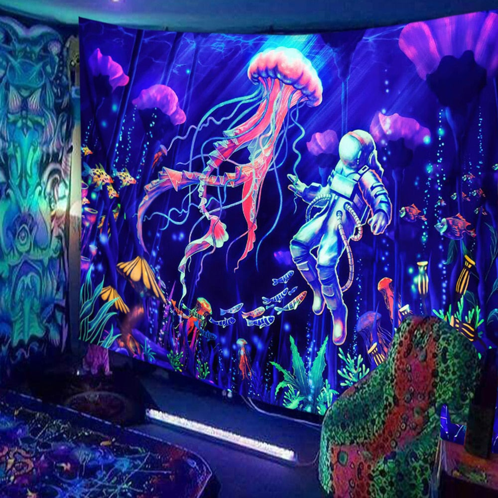 Animals Hippie Psychedelic Schwarzlichtposter