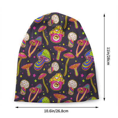 Psychedelic Skull Beanie – Trippy Wintermütze NiZED rave techno