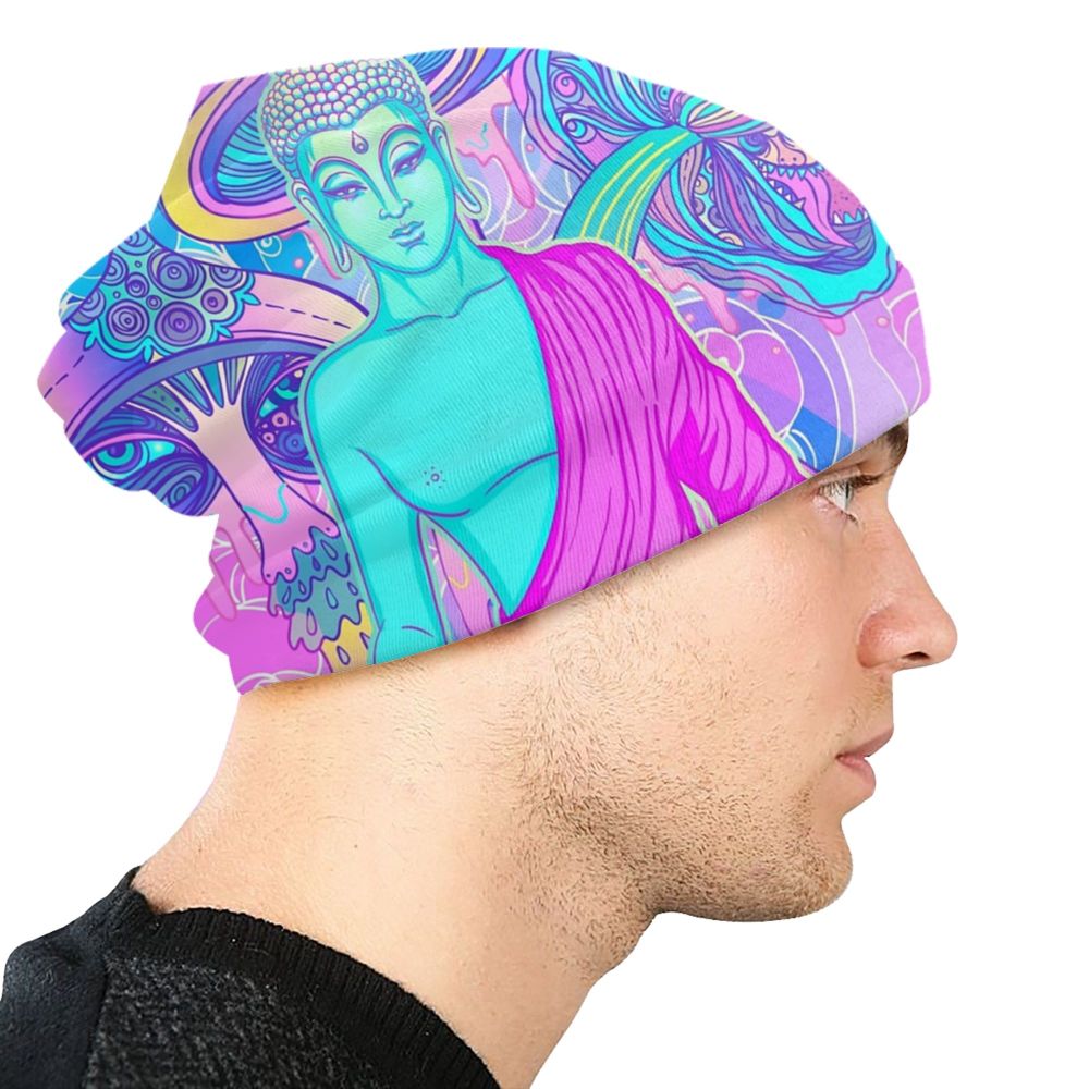 Psychedelic Skull Beanie – Trippy Wintermütze