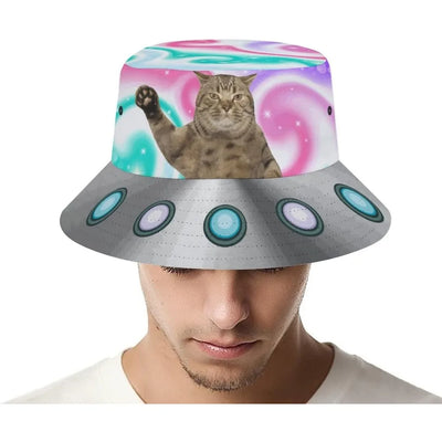 Space UFO Alien Bucket Hat – Unisex NiZED rave techno