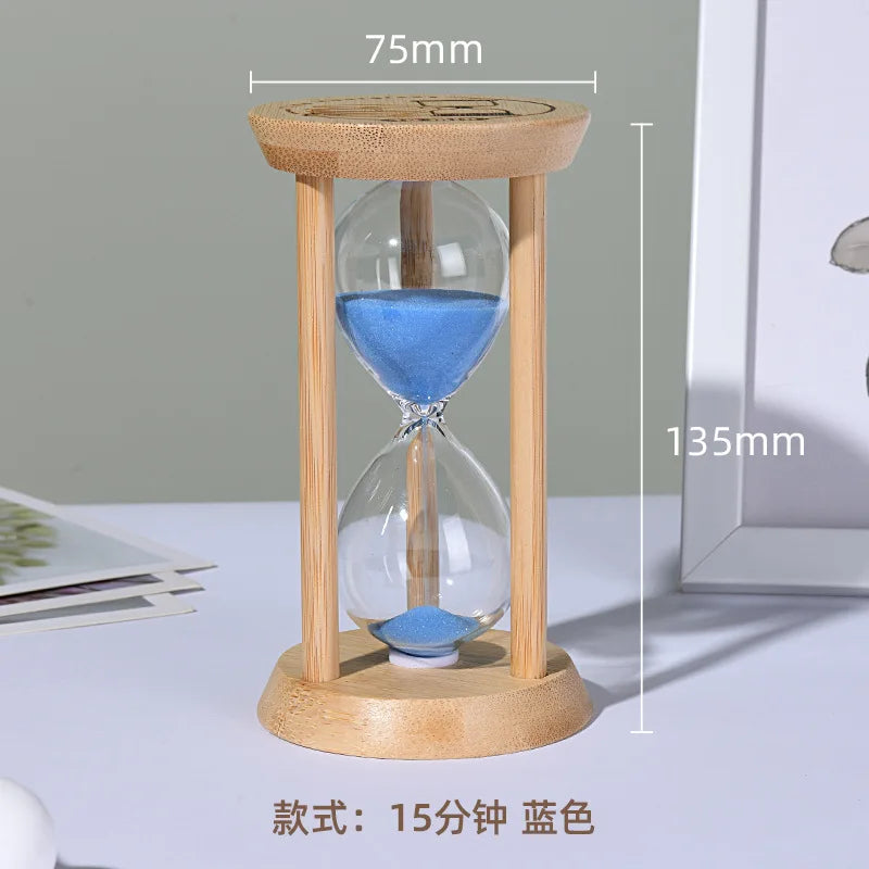 Cosmic Bamboo Glow – Fluorescent Hourglass Timer