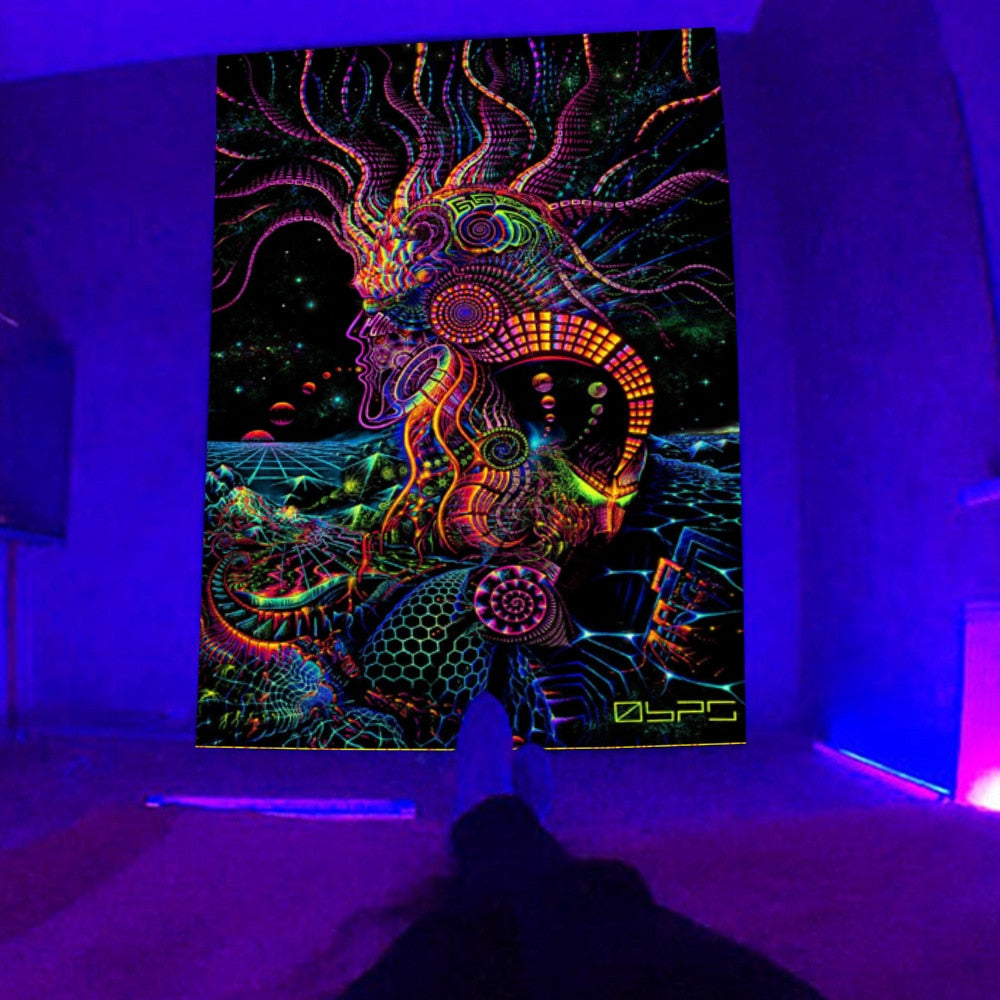 Fluorescent Tapestry UV Schwarzlichposter