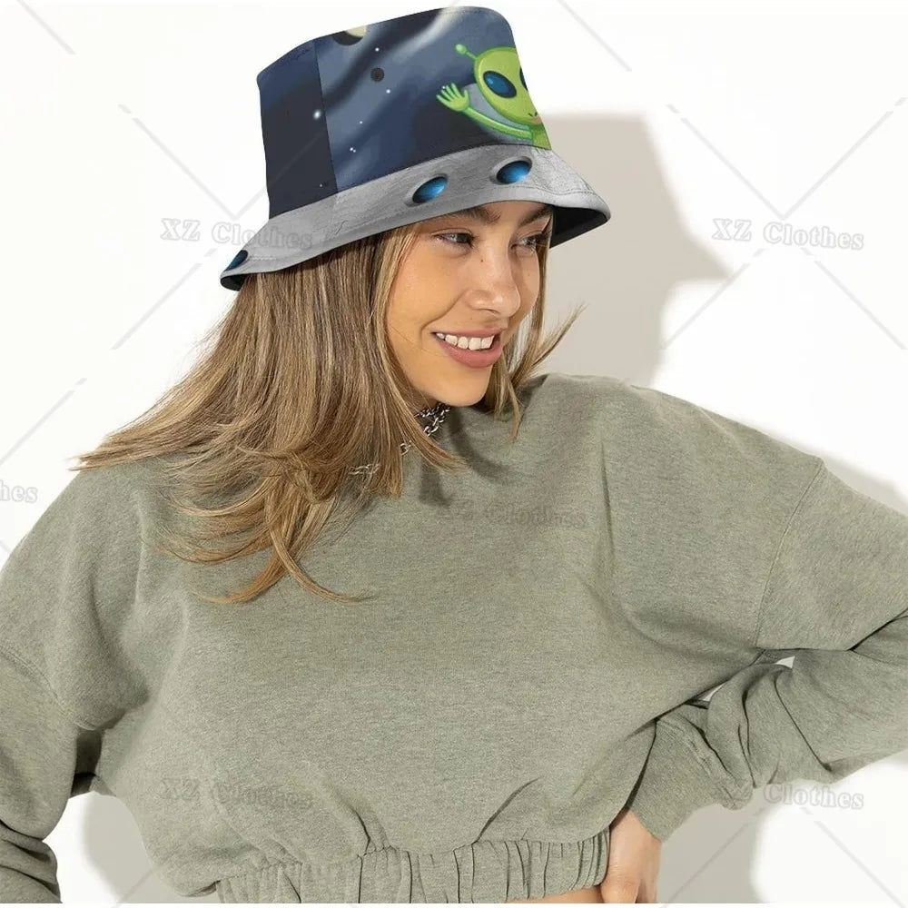 Space UFO Alien Bucket Hat – Unisex