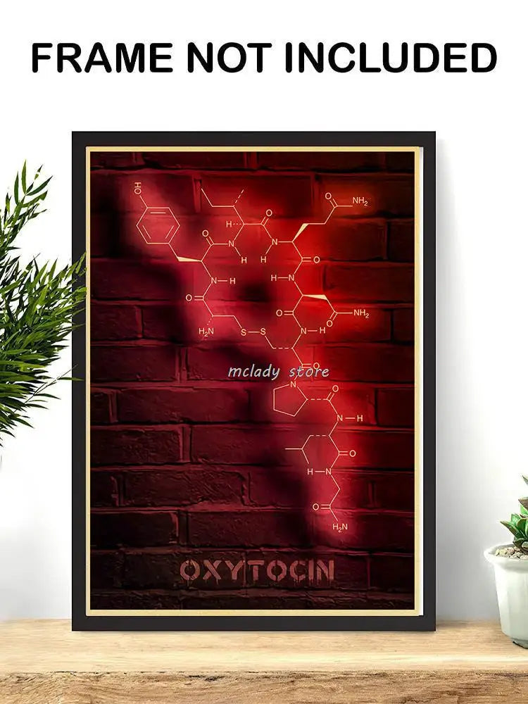 Neon Molecules Poster