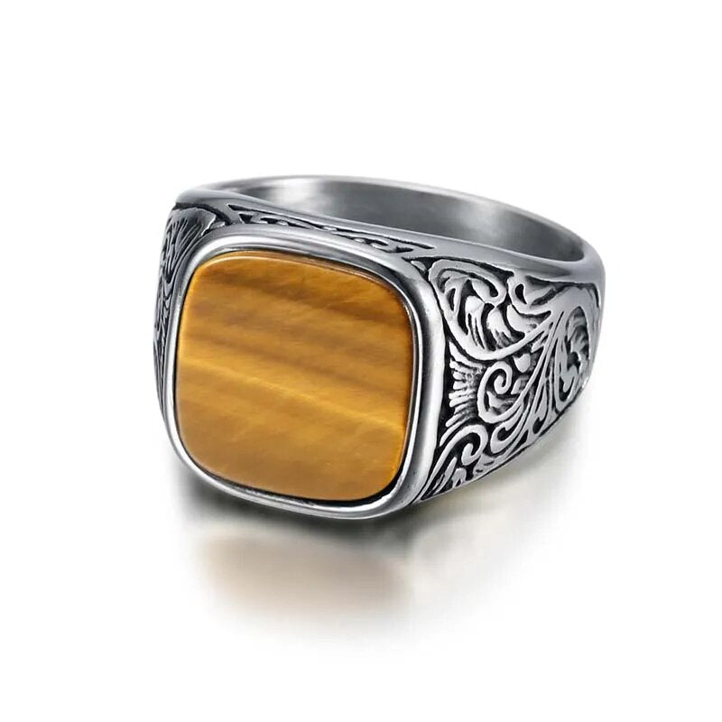 Ring im Punk Rock-Stil - 316L-Edelstahl-Signetring