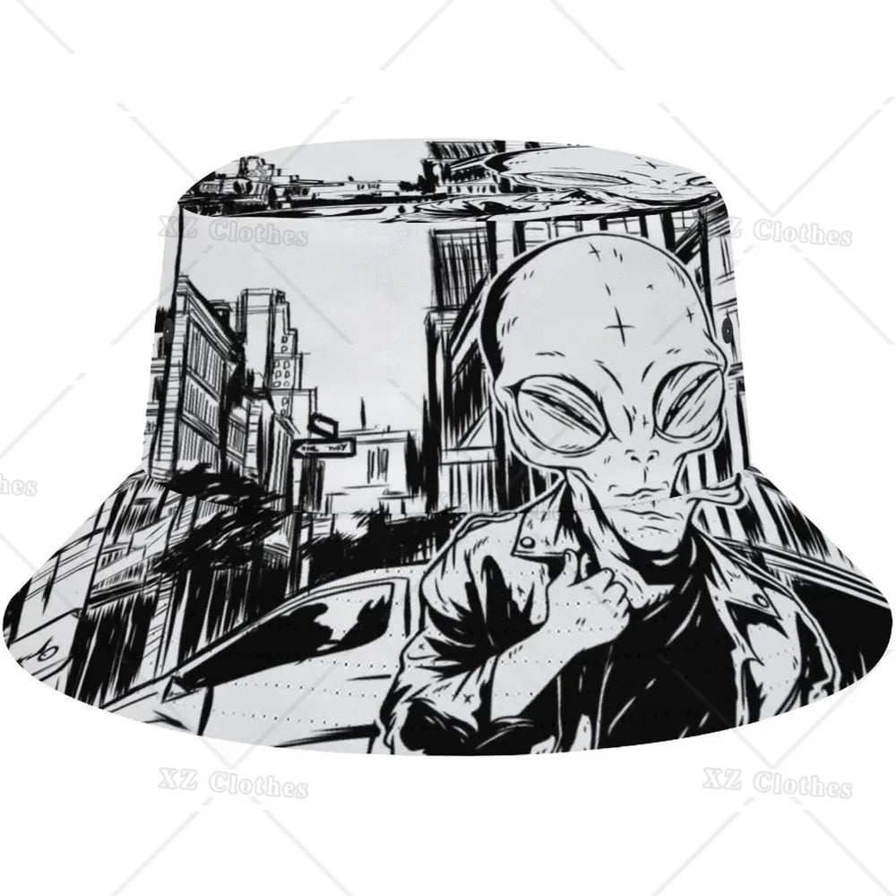 Space UFO Alien Bucket Hat – Unisex