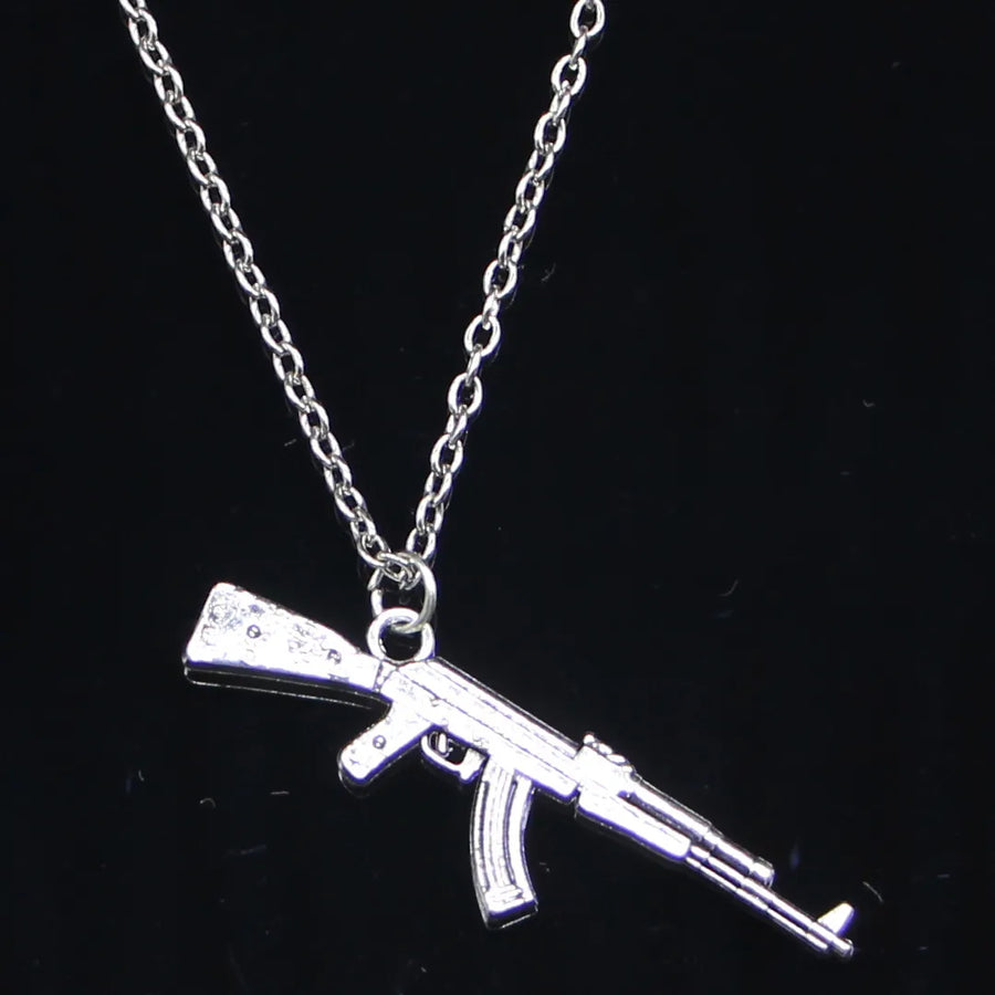 Modehalskette Maschinenpistolenanhaenger Halskette