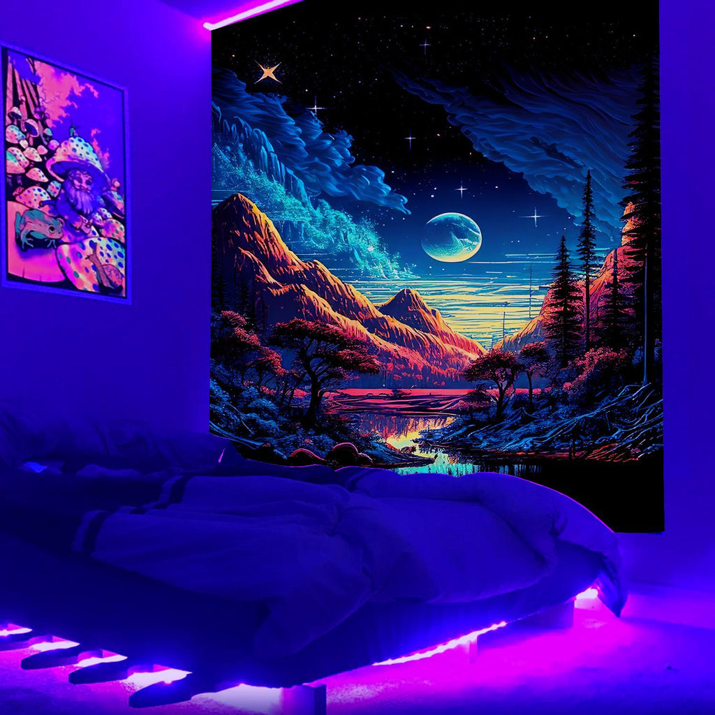 Wildlife flaming Schwarzlichtposter