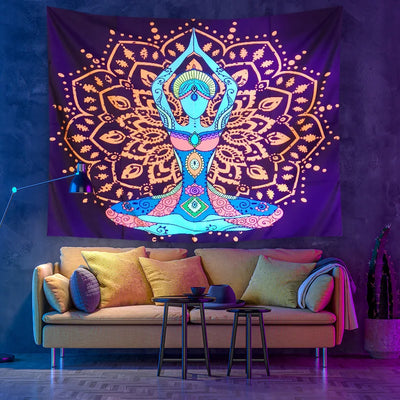 Buddha Meditation Schwarzlichtsposter Schwarzlichtposter - Produktbild 12 - NiZED