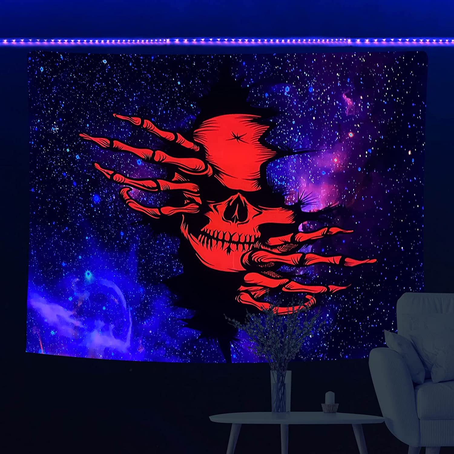 Geheimnisse des Sternenuniversums psychedelische Schwarzlichtposter