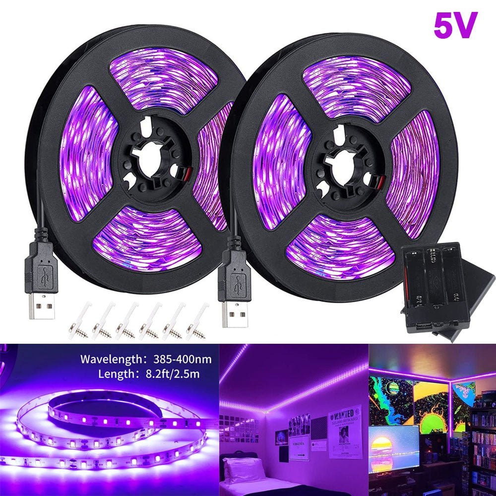 UV LED Schwarzlicht Streifen Flexible 2835 SMD 385-400nm