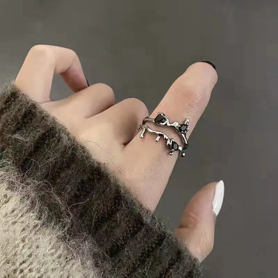 Trendiger Silberfarbener Ring - Produktbild 25 - NiZED