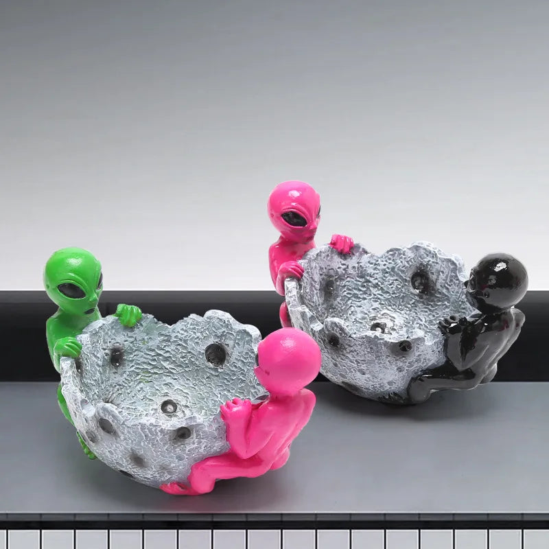 Alien-Aschenbecher – Retro Resin Deko