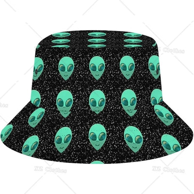 Space UFO Alien Bucket Hat – Unisex NiZED rave techno