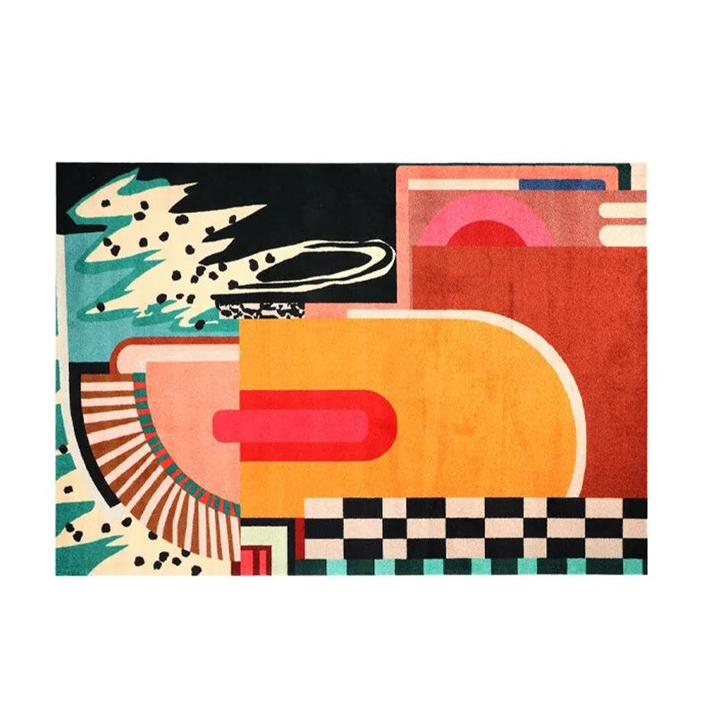 Bunter Abstrakter Kunst-Teppich – Samtweich & Modern