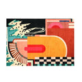 Bunter Abstrakter Kunst-Teppich – Samtweich & Modern