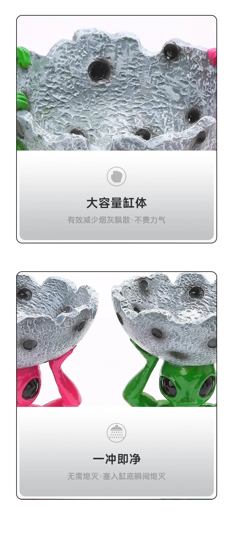 Alien-Aschenbecher – Retro Resin Deko