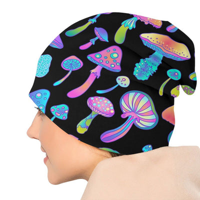 Psychedelic Skull Beanie – Trippy Wintermütze NiZED rave techno