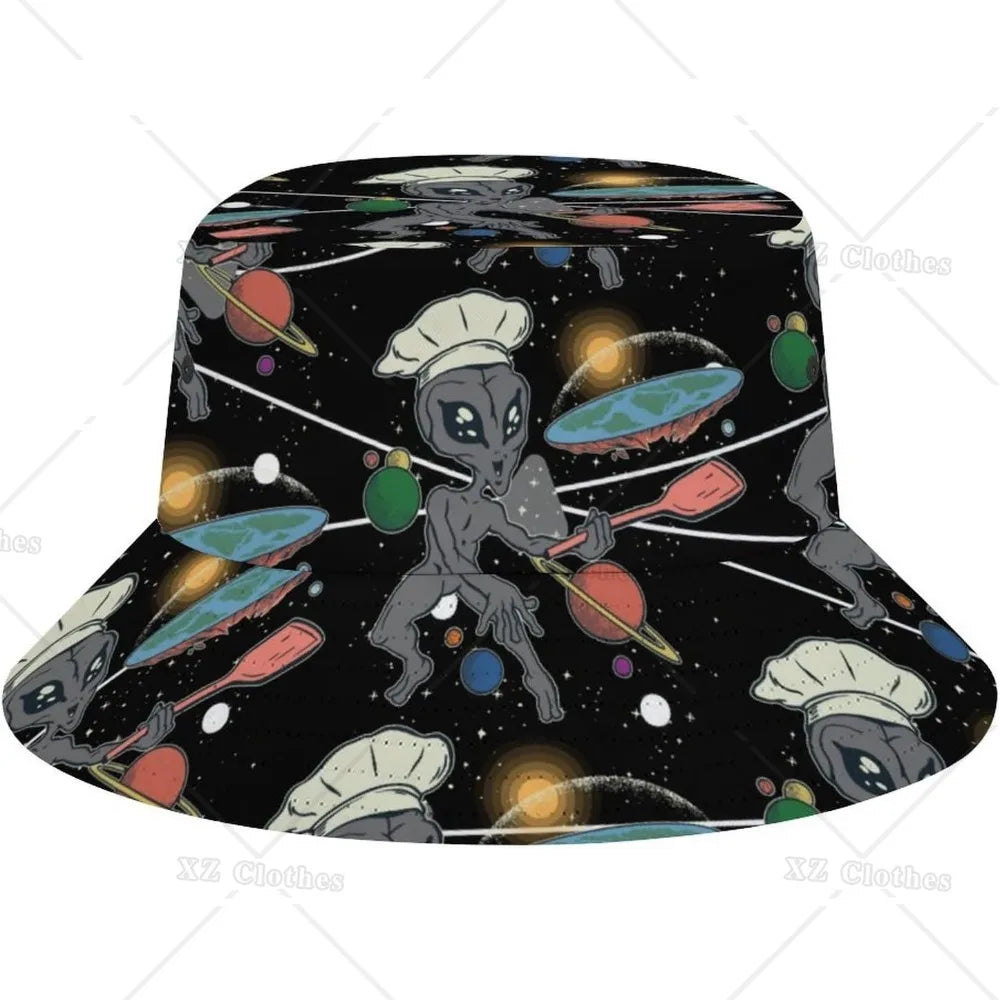 Space UFO Alien Bucket Hat – Unisex