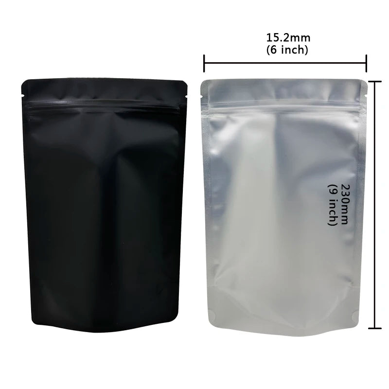 20–100 pieces Black Odorless Zipper Bags with Viewing Window