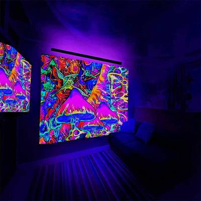 Psilocybin Pilz Magic Mushroom Schwarzlichtposter - Produktbild 2 - NiZED