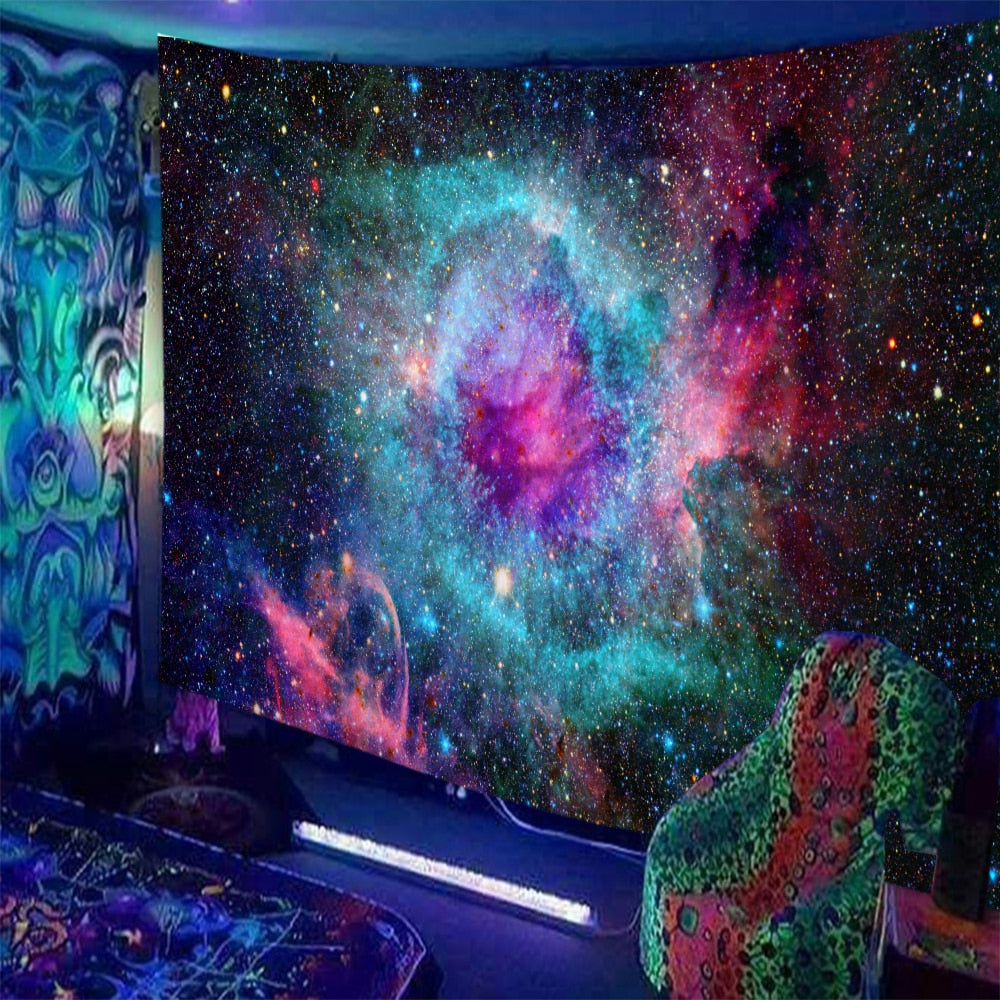 Black Light Indian Meditation Schwarzlichtposter