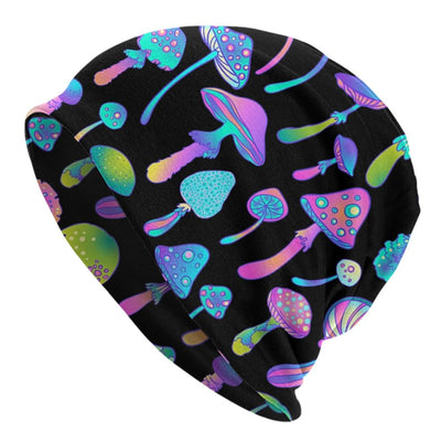 Psychedelic Skull Beanie – Trippy Wintermütze NiZED rave techno