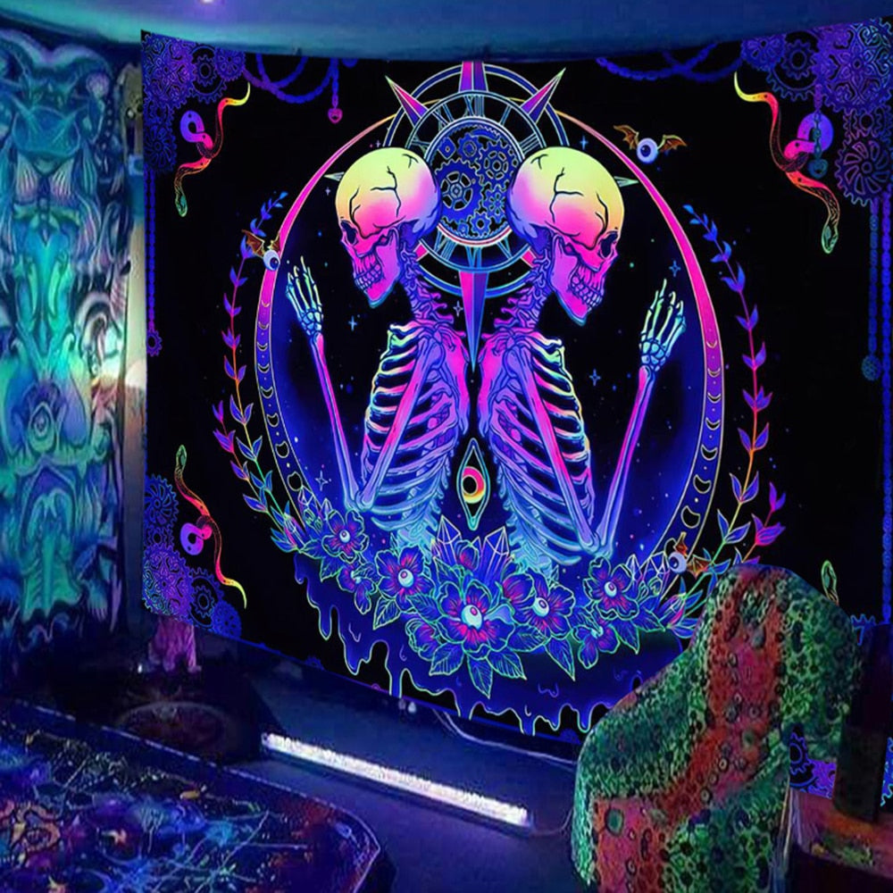 Animals Hippie Psychedelic Schwarzlichtposter