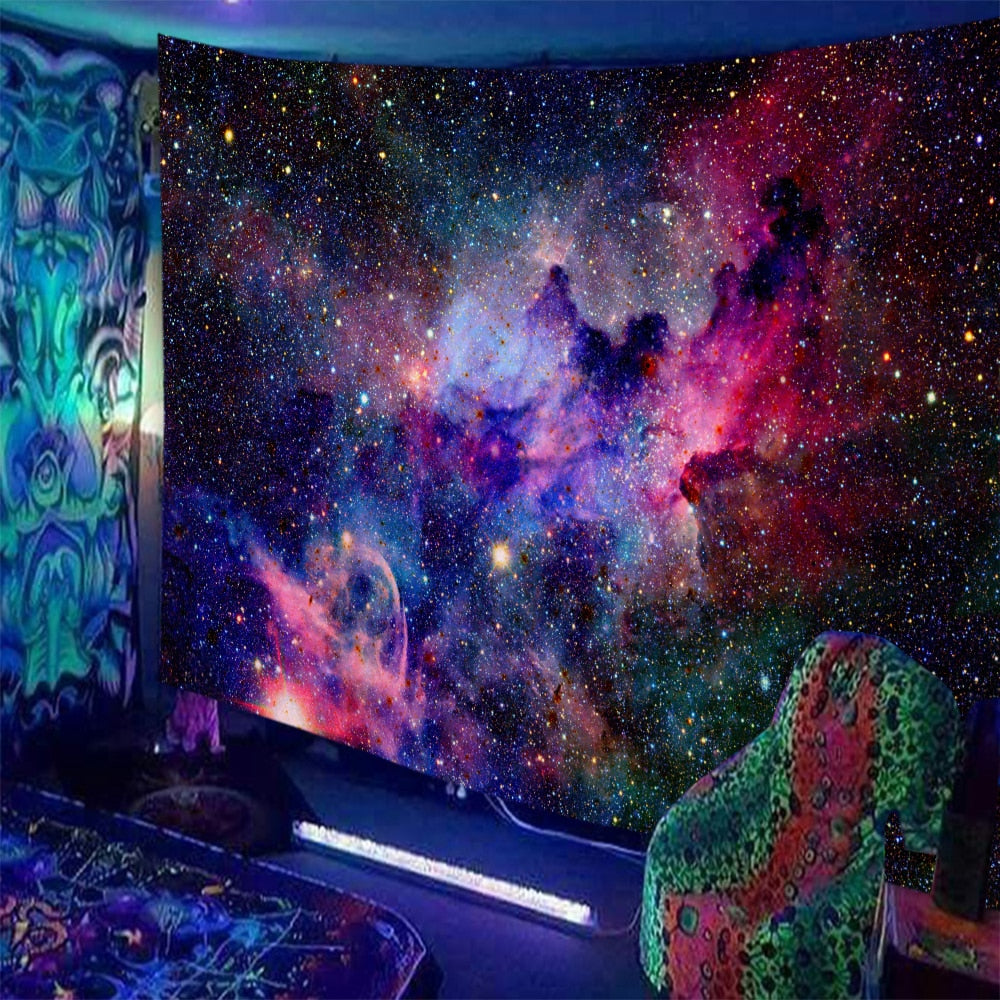 Black Light Indian Meditation Schwarzlichtposter