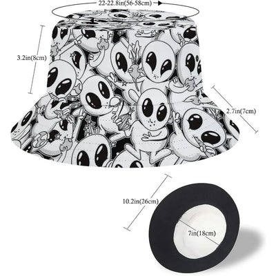 Space UFO Alien Bucket Hat – Unisex NiZED rave techno