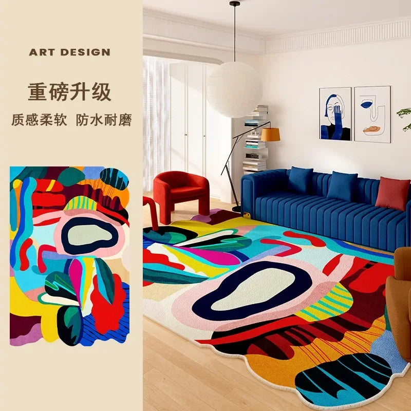 Abstrakter Farb-Teppich – Unregelmäßig & Modern