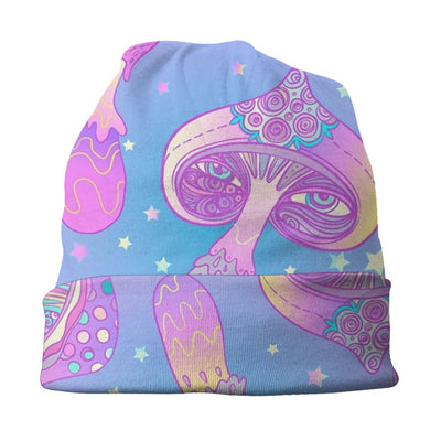 Psychedelic Skull Beanie – Trippy Wintermütze NiZED rave techno