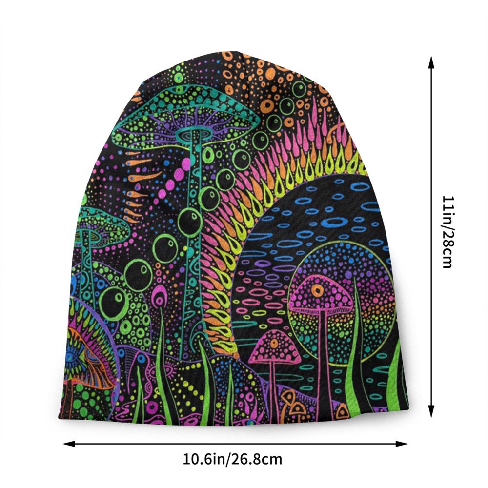 Psychedelic Skull Beanie – Trippy Wintermütze