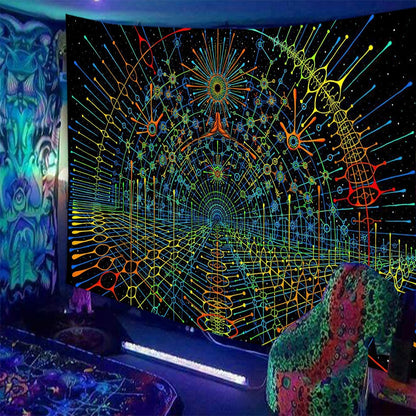 Black Light Indian Meditation Schwarzlichtposter