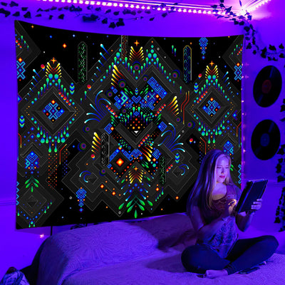 Psychedelisch Neon Schwarzlichtposter von NiZED als Schwarzlicht Poster und Blacklight Wanddeko