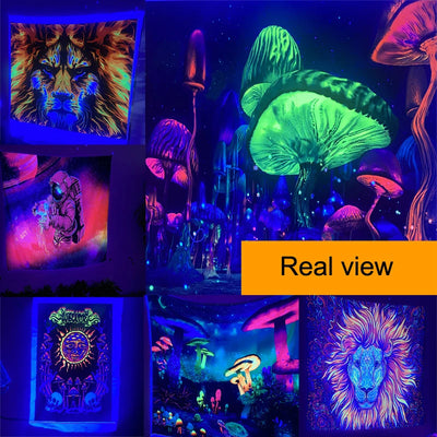 Trippy Mushroom Schwarzlichtposter - Produktbild 6 - NiZED