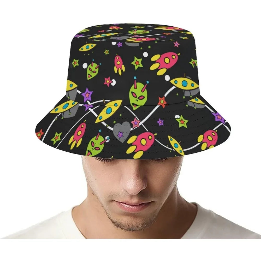 Space UFO Alien Bucket Hat – Unisex