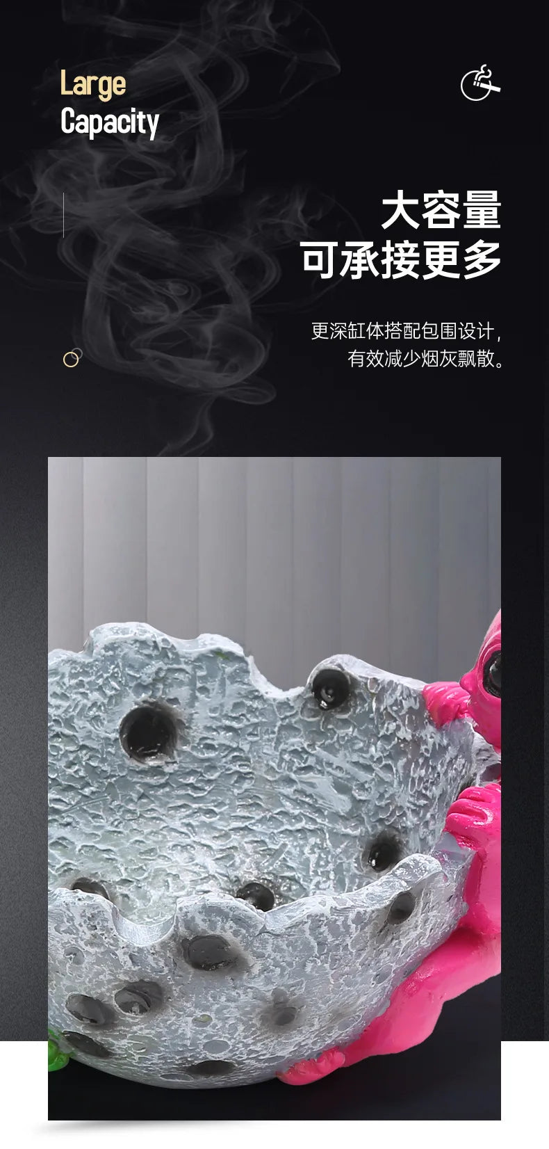 Alien-Aschenbecher – Retro Resin Deko