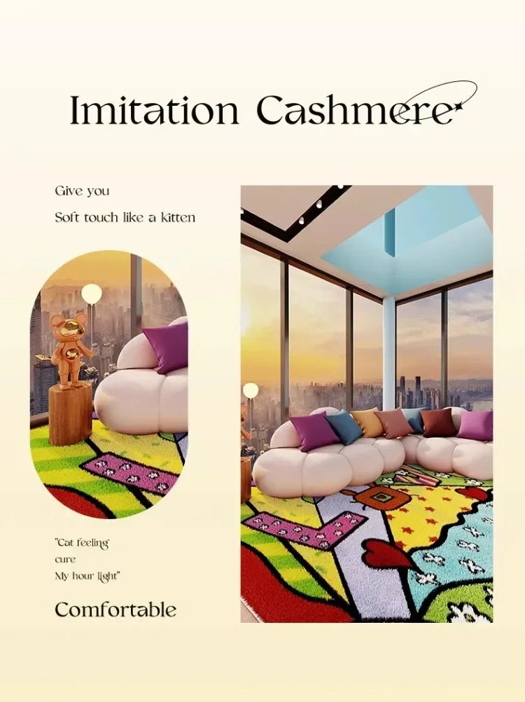 Bunter Cartoon Plueschteppich Schwarzlichtposter - Produktbild 7 - NiZED