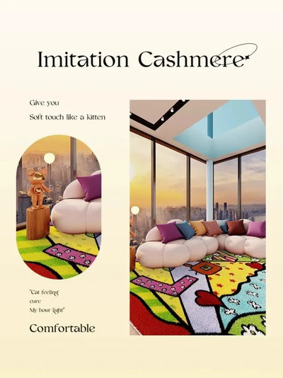 Bunter Cartoon Plueschteppich Schwarzlichtposter - Produktbild 7 - NiZED