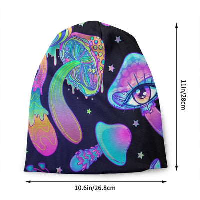 Psychedelic Skull Beanie – Trippy Wintermütze NiZED rave techno
