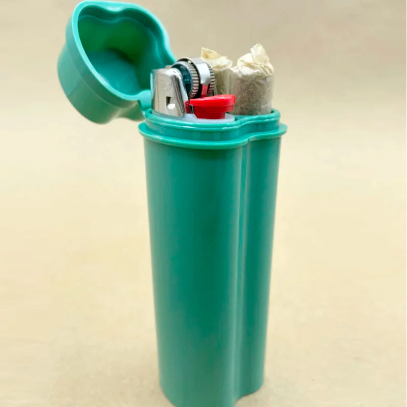 Flip-Top Zigarettenetui mit Feuerzeug - und Joint Fach