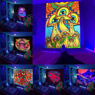 Trippy Mushroom Schwarzlichtposter von NiZED als Schwarzlicht Poster und Blacklight Wanddeko