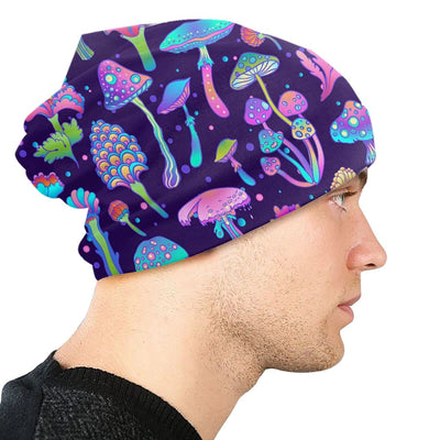 Psychedelic Skull Beanie – Trippy Wintermütze NiZED rave techno