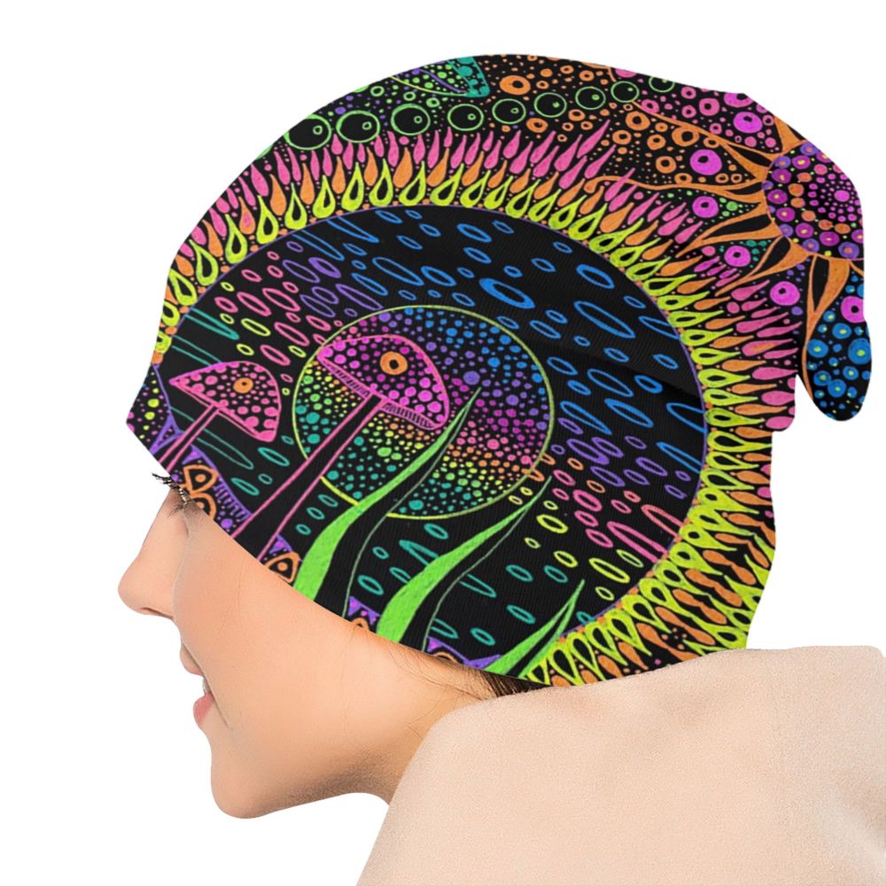 Psychedelic Skull Beanie – Trippy Wintermütze