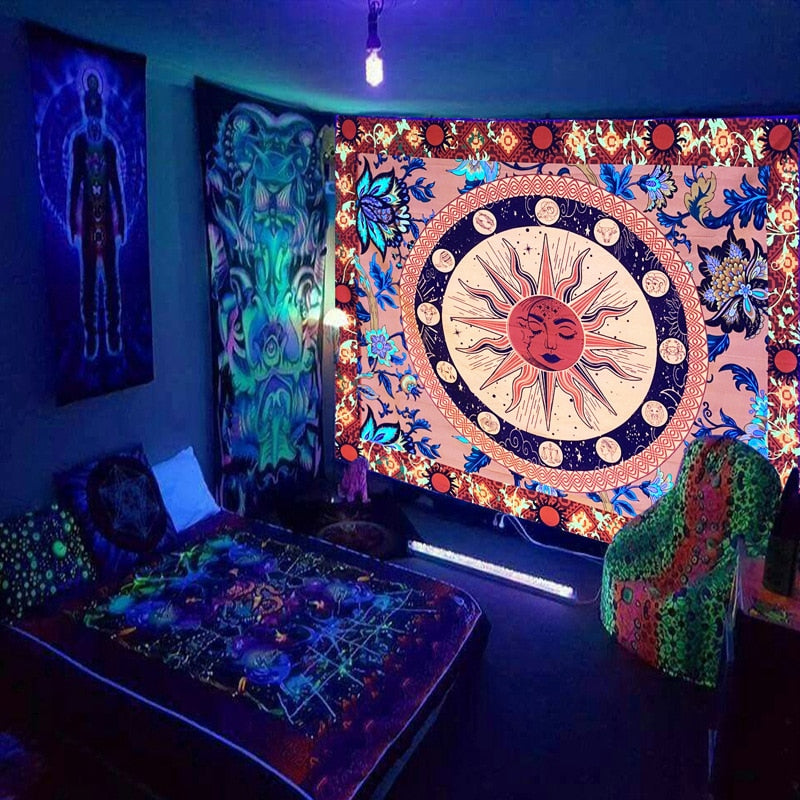 Boho Cloth Schwarzlichtposter