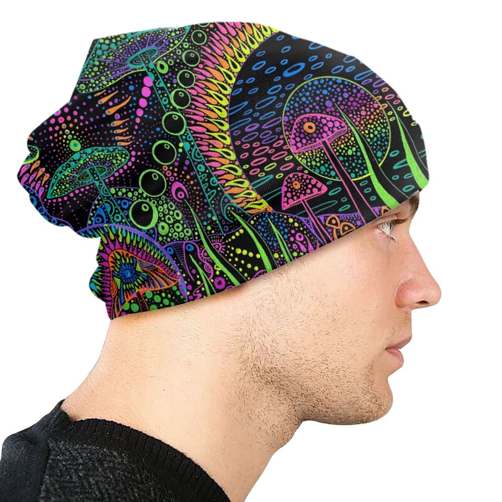 Psychedelic Skull Beanie – Trippy Wintermütze