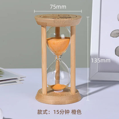Cosmic Bamboo Glow – Fluorescent Hourglass Timer