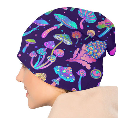 Psychedelic Skull Beanie – Trippy Wintermütze NiZED rave techno